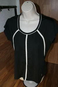 Fila Sport Running Damen Gr. L Activewear Oberteil Schwarz Colorblock Kurzarm - Bild 1 von 8