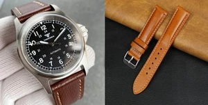 Classic 36mm Tandorio Field Watch With Vinacreations Cowhide Strap! - Picture 1 of 16