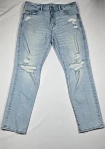American Eagle Jeans 36x32 Next Level Airflex Distressed Stretch Denim w Rainbow - Picture 1 of 12