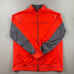 Under Armour Full Zip Track Jacket Mens 2XL Orange Full Zip Fleece Hunting - Picture 1 of 7