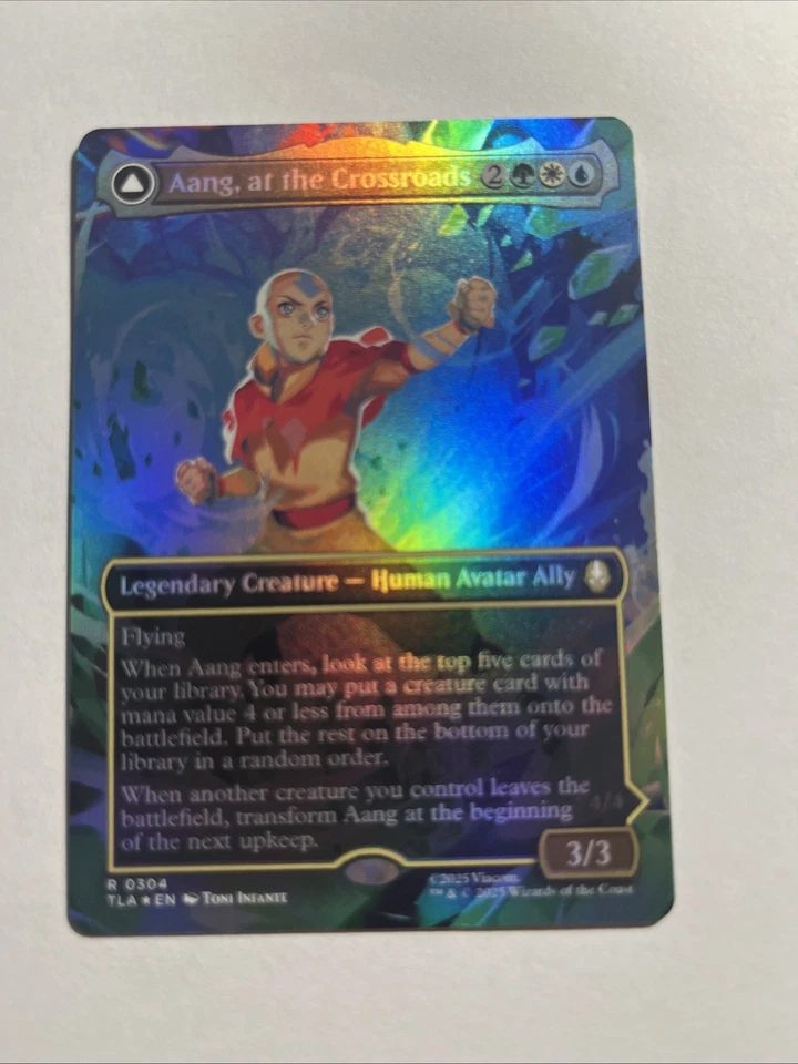 Aang, at the Crossroads Borderless Avatar: The Last Airbender Foil + Bonus Rare - Image 1 of 1