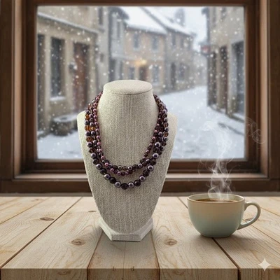 Premier Designs оттенки коричневый искусственный жемчуг мульти бусы ошейник ожерелье 17,5" - Изображение 1 из 4