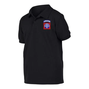 Polo Militar Negro 82ND AEROTRANSPORTADO - Imagen 1 de 2