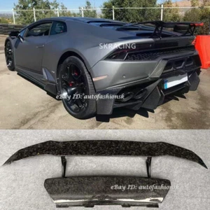 For Lamborghini Huracan LP610 LP580 Forged Carbon Fiber GT Rear Spoiler Wing - Picture 1 of 12