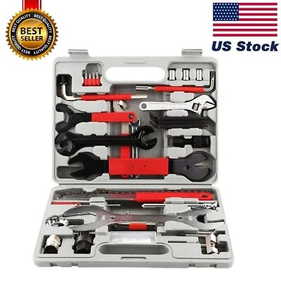 44PCS Set Home Professional Complete Mechanic Cycling Bike Repair Tools Tool Kit - Image 1 of 4