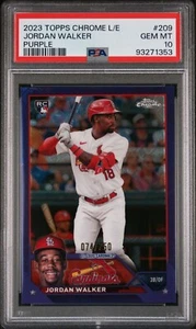 JORDAN WALKER 2023 Topps Chrome PURPLE LOGOFRACTOR /250 GEM MINT PSA 10 - Picture 1 of 1