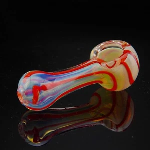 Handmade Blood Red Mini Color Changing Fusion Smoking Glass Pipes 3 inch - US - Picture 1 of 4