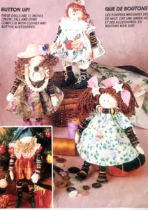 De Colección McCalls 6725 Coser Patrón 11" Botón Muñecas Navidad Elfo con Ropa - Imagen 1 de 4