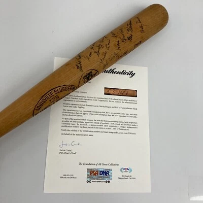 Bate Bicentenario Louisville Slugger Firmado 1976 Atlanta Braves Hank Aaron PSA Foto 1 de 4