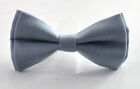 Dusty Blue Linen Bow tie for Men Adult  / Teenge / Boy Kids / Baby Toddler