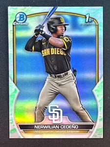 NERWILIAN CEDANO 2023 Bowman #BCP-81 Lunar Refractor San Diego Padres - Picture 1 of 2