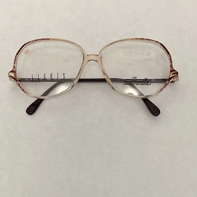 VTG NOS Silhouette Lights Patterned Red, Pink & Clear Plastic Glasses 56-13-135 - Image 1 of 4