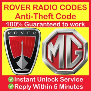 ROVER RADIO CODE Stereo CD Blaupunkt CD43 CC32 MG Expert Service CD32 - Picture 1 of 3