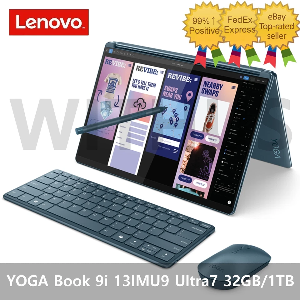 Lenovo Yoga Book 9i 13IMU9 13.3″ Ultra 7 155U 32GB/1TB Win11 Laptop 83FF000LKR