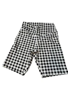NWT Old Navy Womens PowerSoft Gingham Bike Shorts Medium - Picture 1 of 7