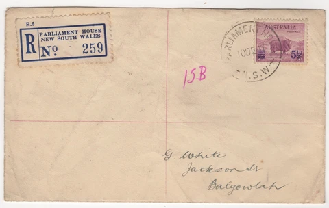 1941 Dec 10th. Registered First Day Cover. Parliament House, NSW to Balgowlah Cover