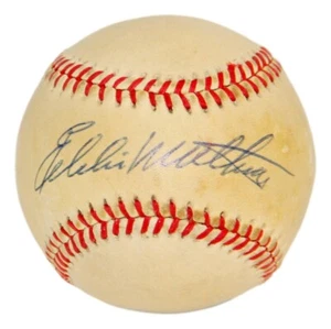 Eddie Mathews Autographed Official National League Baseball Milwaukee Braves JSA - Picture 1 of 4