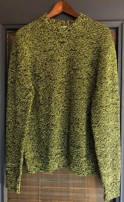 Calvin Klein Studio Knit Cotton Blend Sweater Sz M - new sample w/o tags - Lime - Image 1 of 4