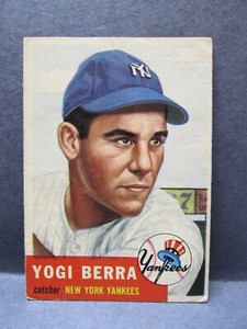 1953 Topps #77   YOGI BERRA      NEW YORK YANKEES   VG-CREASED