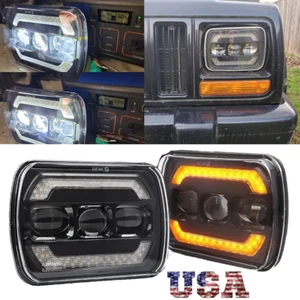 5x7" 7x6" LED Headlight Turn Signal For Chevy Express Cargo Van 1500 2500 3500 - Picture 1 of 14