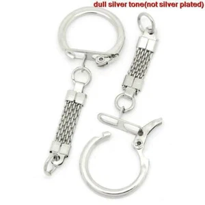 Key Chains & Key Rings Silver Tone 6.2cm x 2.3cm WHOLESALE LOT 1 Through 50