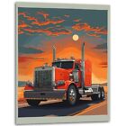 Semi Truck Wall Art Decor Trucking Office Trucker Poster 11x14 Inches Unframed