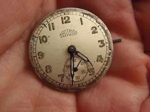 Vintage Gothic Jar-Proof 17J Mechanic Wrist Watch Movement 23.6mm Across Swiss - Picture 1 of 14