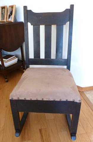 Rocking Chair with a Sewing Drawer, 1910, Craftsman style Cover