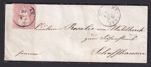 Schweiz 15 Rp. Mi.Nr. 15 II Bym gestempelt Trauerbriefchen Schaffhausen (1609) - Bild 1 von 2