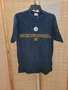 Reebok Pittsburgh Steelers Shirt Adult Medium Black Short Sleeve NFL Football - Picture 1 of 13