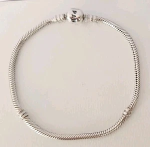 Genuine Silver Pandora Moments Snake Charm Original Bracelet 21cm 925 ALE - Picture 1 of 7