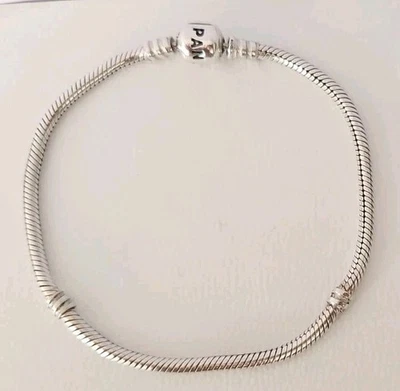 Genuine Silver Pandora Moments Snake Charm Original Bracelet 21cm 925 ALE - Image 1 of 4