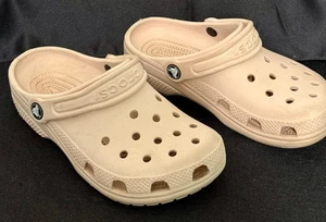 CROCS Slip On Sandals Kids Size J2 Unisex Bone - Picture 1 of 5