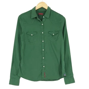 Jacob Cohen Shirt J373 Stretch Silk Green Ladies Sn0 SIZE S - Picture 1 of 11