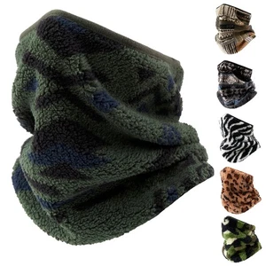 Winter Fleece Neck Warmer Gaiter Outdoor Ski Hunting Half Face Mask Balaclava - Picture 1 of 23