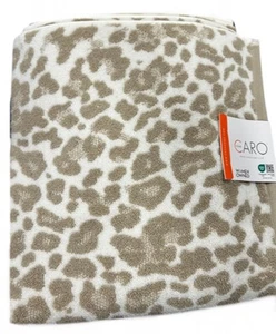 Caro Animal Print Brown and White Bath Towels Set of 2 - Picture 1 of 2