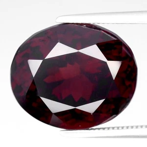 💎 Big! 10.73ct VVS Oval Natural Purplish Red Rhodolite Garnet - Tanzania Gem - Picture 1 of 4