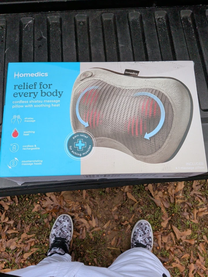 Almohada de masaje de gel contorneado Homedics - Nueva (pequeño desgarro en caja) Foto 1 de 2