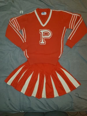 SUÉTER Y FALDA UNIFORME ANIMADORA HALLOWEEN NARANJA/BLANCO Foto 1 de 4