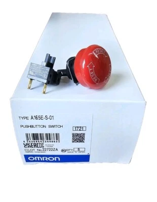 *1 Caja de 5* Interruptor de reinicio de botón pulsador Omron A165E-S-01 Foto 1 de 2