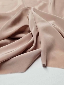 John Lewis 100% Silk Crepe Fabric In Nude - 1m - Picture 1 of 3