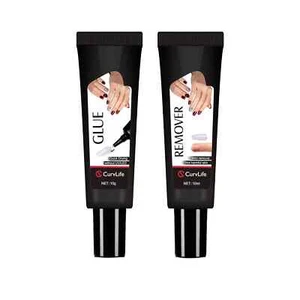 Newly Upgraded Quick Drying 10g Semi Solid Nail Glue with 10ml Remover for... - Picture 1 of 4