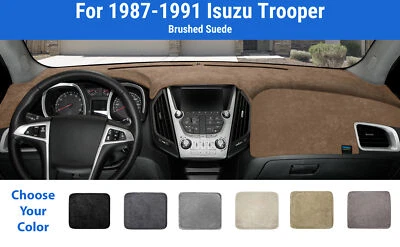 Dashboard Dash Mat Cover for 1987-1991 Isuzu Trooper (Brushed Suede) - Image 1 of 4