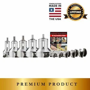 Lumberjack Tools 1/2", 3/4", 1", 1-1/2" & 2" Pro Professional Kit PSK5 Tenon - Picture 1 of 8