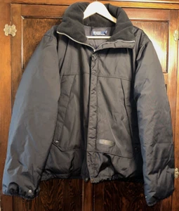 Chaqueta de bombardero Polo Ralph Lauren de nailon hinchada para hombre grande negra abrigo acolchado de colección - Imagen 1 de 10