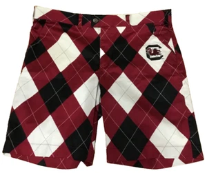 LoudMouth South Carolina Gamecocks Men's Argyle Print Golf Shorts - Sz 40 - Picture 1 of 5