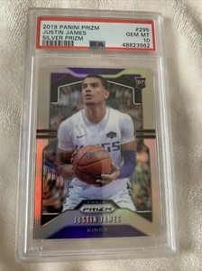 Tarjeta de baloncesto Justin James 2019 Panini Prizm Silver Rookie #295 PSA 10 - Imagen 1 de 2