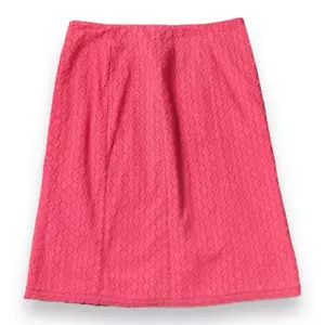 Denim & Co. Coral Floral Eyelet Skirt Sz 16 - Picture 1 of 11