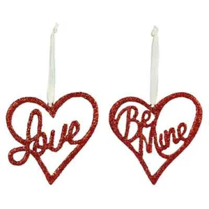 Valentine Heart Ornaments Set/2 - Picture 1 of 1