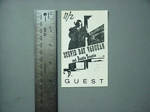 Stevie Ray Vaughan backstage pass Satin cloth sticker GUEST SUPER RARE !!! - Picture 1 of 1